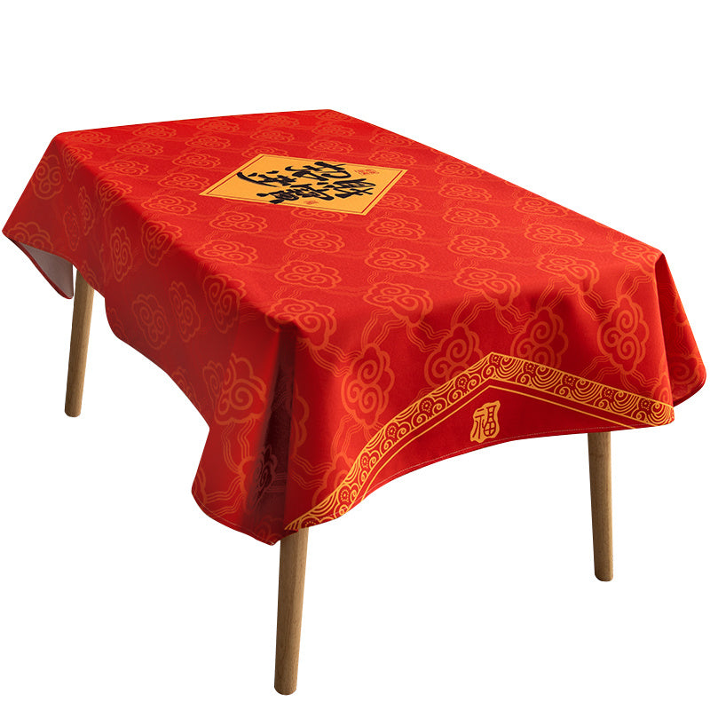 Chinese Style Red Table Cloth