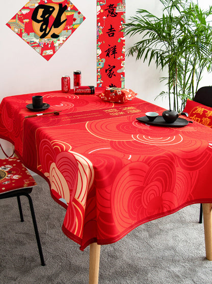 Chinese Style Red Table Cloth